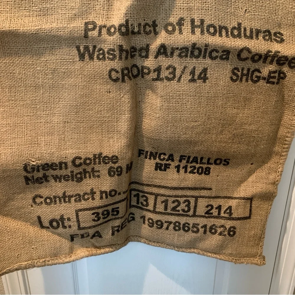 Jute Burlap Organic Coffee Bean Bag Sack Honduras Large
